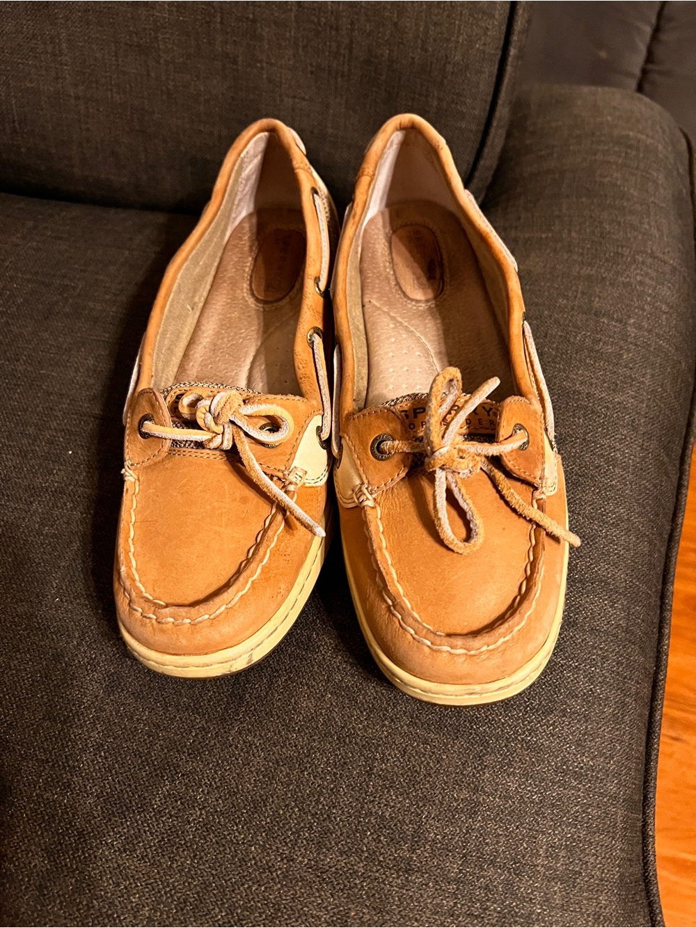 Sperry TOP Sider Women's Tan Leather shoes SIZE 9
